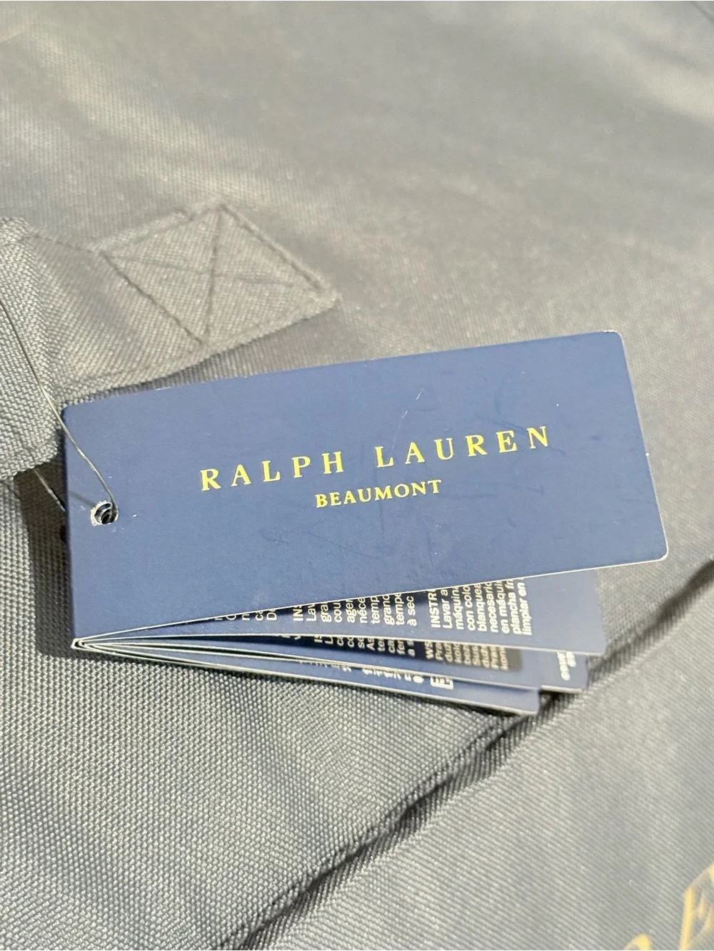 Ralph Lauren Queen Beaumont Paisley Cotton Comforter 94” x 96” Stone NWT $550